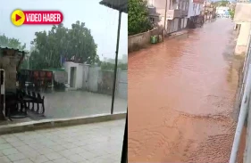 Şanlıurfa’da yağış hayatı yine olumsuz etkiledi! Sokaklar nehir gibi aktı