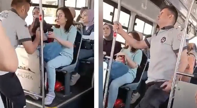Urfa’da güvenlik görevlisi kadın yolcuya zor anlar yaşattı: O anlar kamerada!