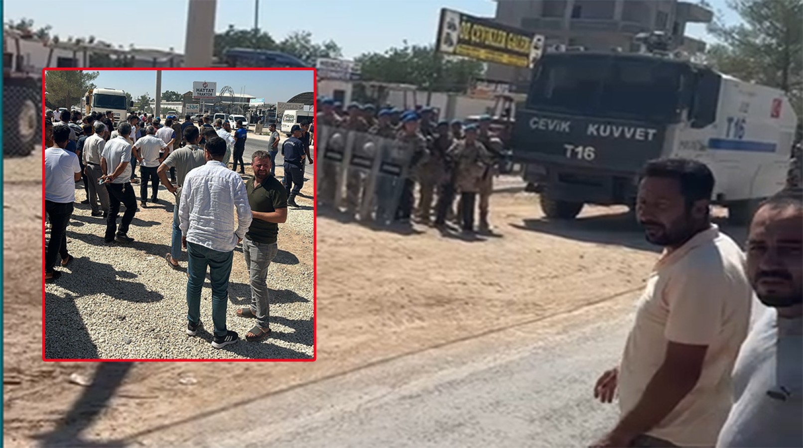 Suruç’ta galericiler yolu trafiğe kapattı, jandarma geldi