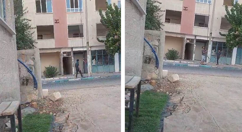 Urfa’da sokak ortasında güpegündüz kablo hırsızlığı
