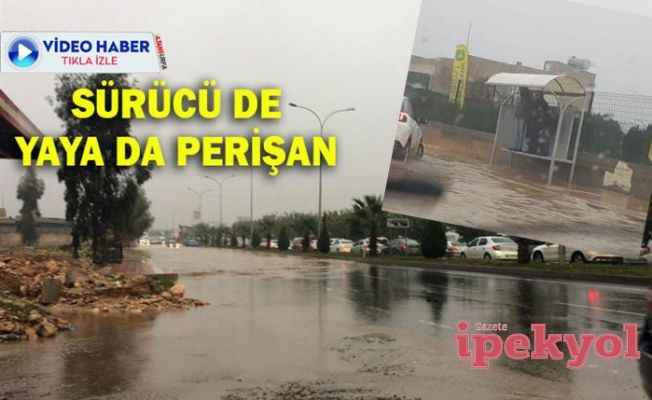 Şanlıurfa-Mardin yolunda ulaşıma yağış engeli