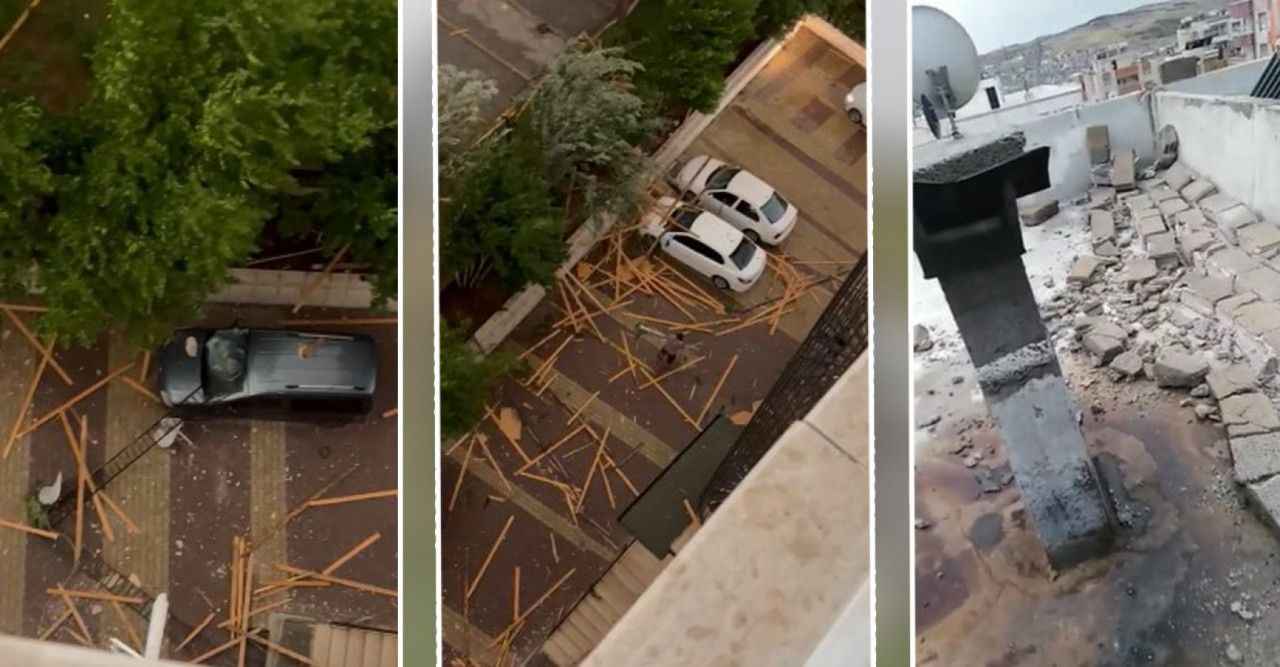 Çatılar uçtu, arabalar zarar gördü! Urfa'da fırtına mağduriyeti...