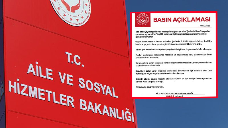 Bakanlıktan Urfa’daki olaya ilişkin flaş açıklama!