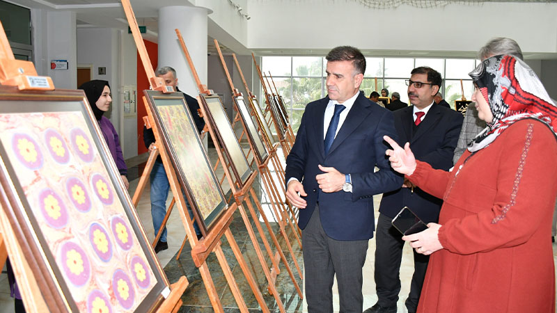 Şanlıurfa'da öğretmen ve öğrencilerden Ramazan temalı sanat şöleni