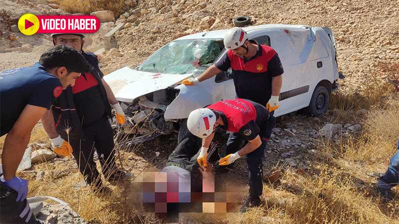 Urfa'da şarampole yuvarlanan araçta sürücü yaralandı