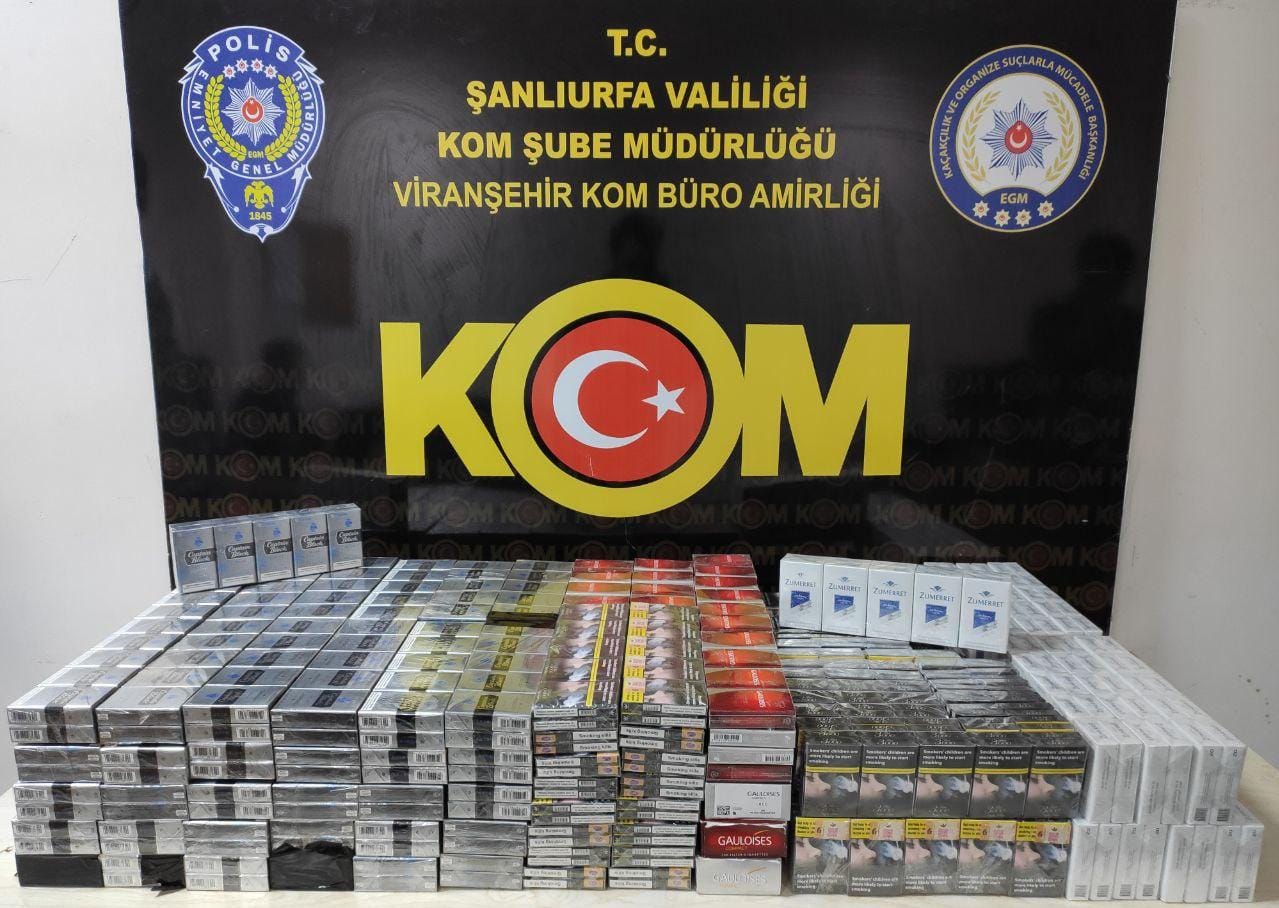 Şanlıurfa’da kaçakçılık operasyonu! 1400 paketten fazla sigara ele geçirildi