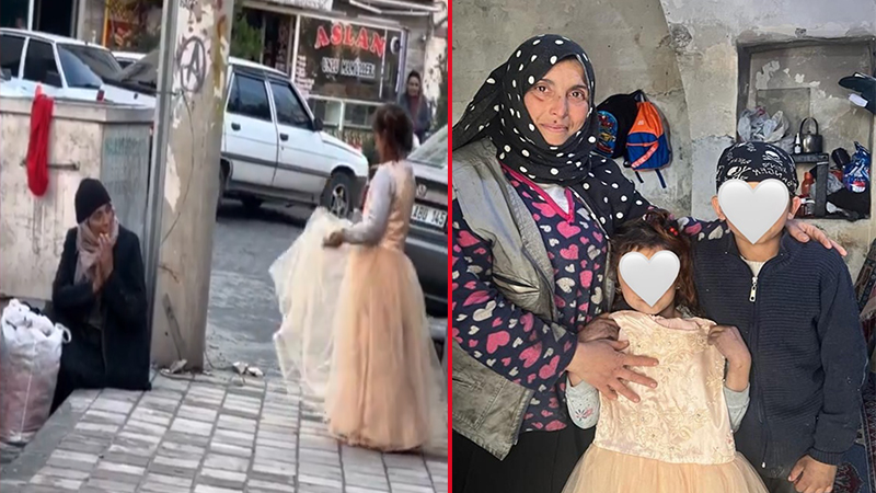 Şanlıurfa’da görüntüleriyle viral olan anne ve kızına yardım elini Bergüzar Korel uzattı