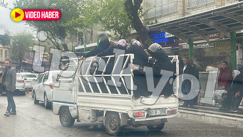 Şanlıurfa’da ilginç yolculuk! Bir kamyonette 9 kadın