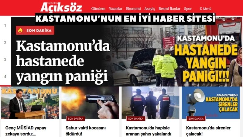 İşte Kastamonu’nun en iyi haber sitesi