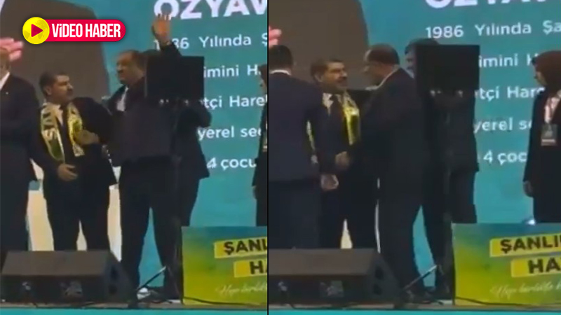 Erdoğan’ın Şanlıurfa’daki aday tanıtımında ilginç anlar! Elini bir indirdi bir kaldırdı