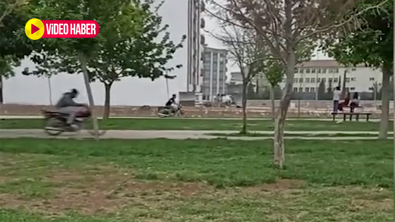 Şanlıurfa'da akıl almaz görüntüler! Parkta hayatı hiçe saydılar