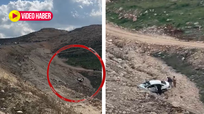 Şanlıurfa’da korkutan kaza: 50 metre yükseklikten şarampole uçtu!