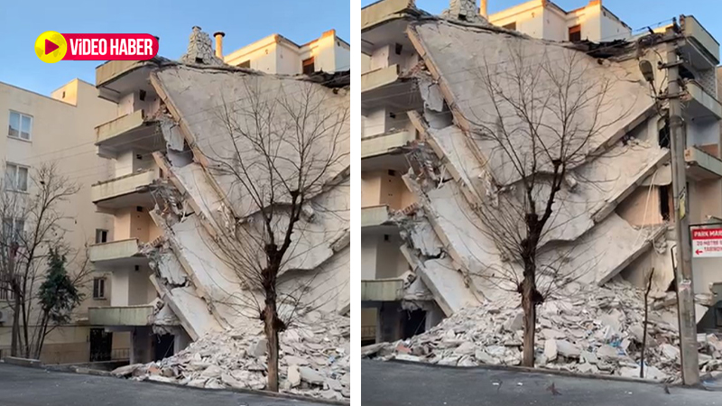 Şanlıurfa'da yıkımı bekleyen binalar tehlike saçıyor! Biri daha yıkıldı