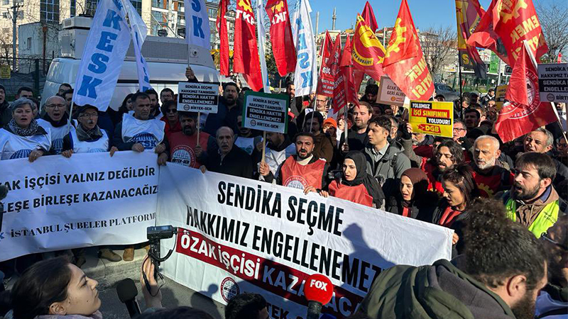 Özak Tekstil işçileri İstanbul'da: Patrona burayı dar etmeye geldik