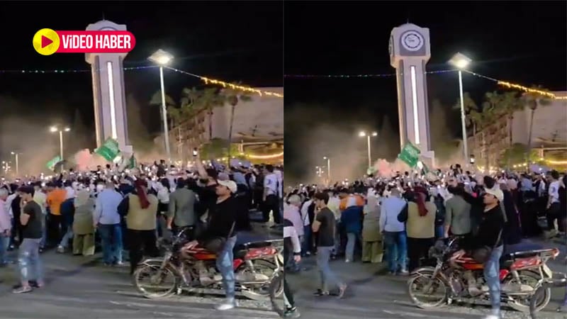 Suriyeliler sokaklara döküldü! Sevinç gösterileri düzenlendi…
