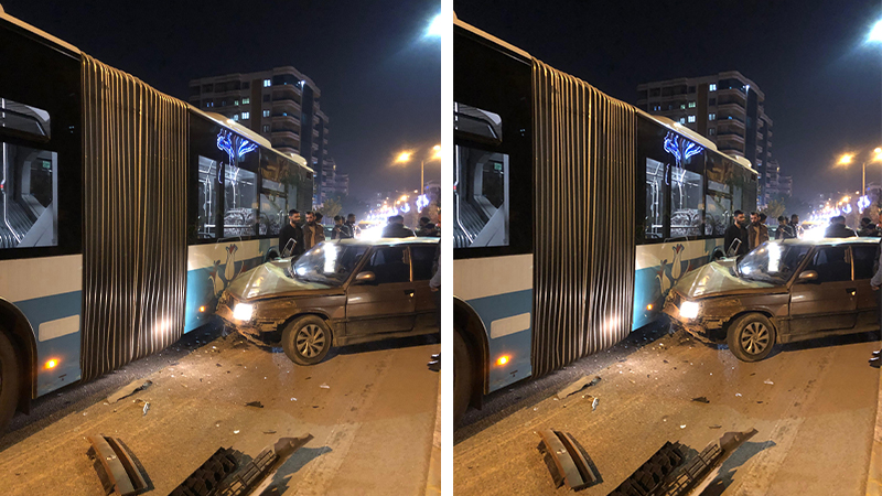 Urfa’da belediye otobüsüne çarpıp, bakın neden kaçtı?