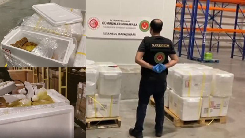 Havalimanında 455,2 kilo kokain ele geçirildi
