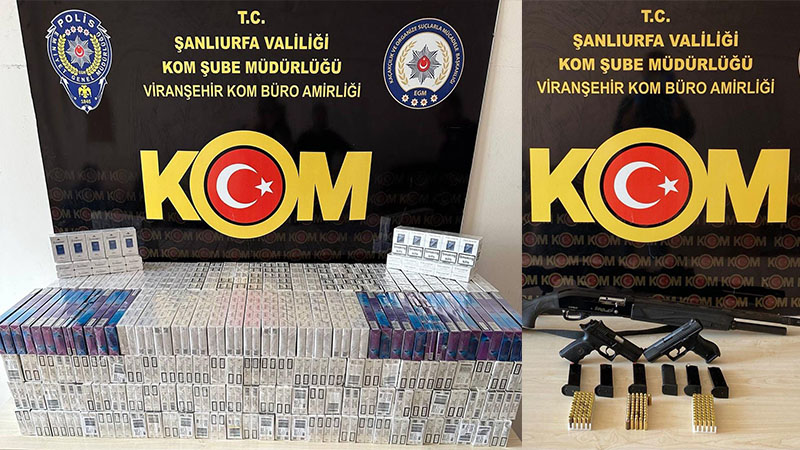 Viranşehir'de kaçakçılık operasyonu: Binlerce paket sigara ele geçti