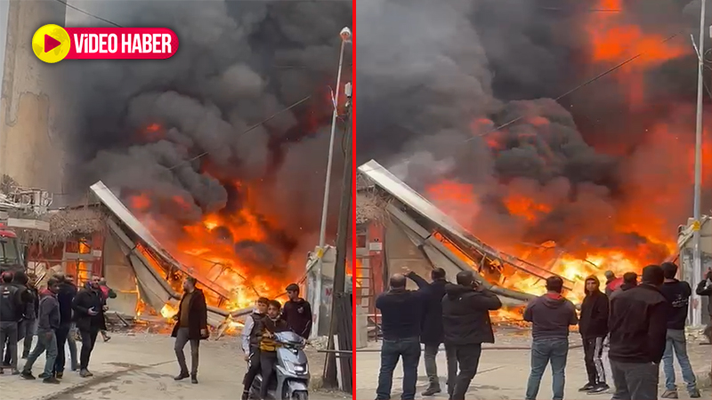 Şanlıurfa’da korkutan yangın! Alevler gökyüzünü kapladı