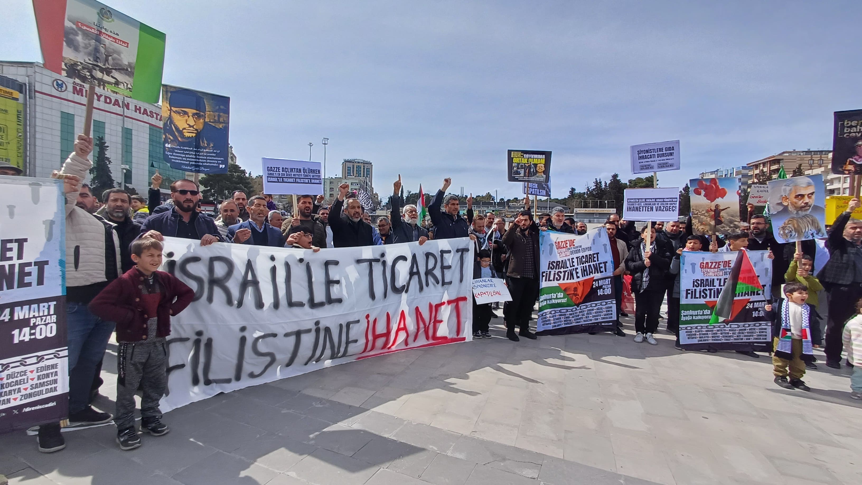 “İsrail'le ticaret Filistin'e ihanet” eylemi: Şanlıurfa’da da eş zamanlı düzenlendi