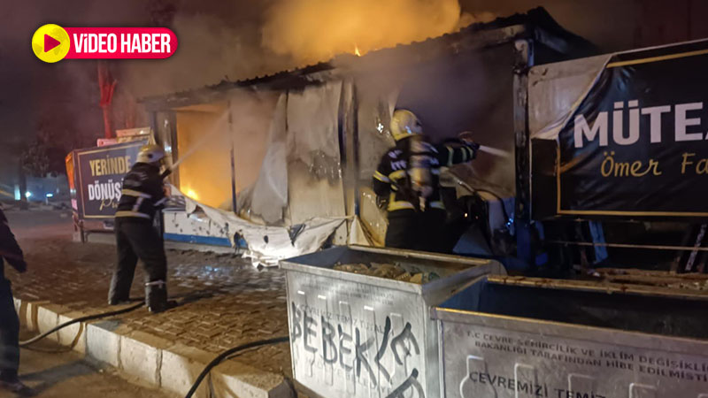 Şanlıurfa'da bekçi kulübesinde korkutan yangın!