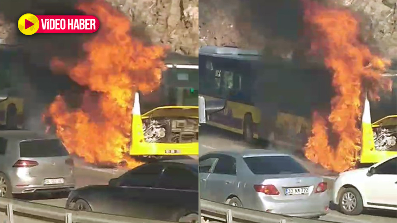 Urfa’da belediye otobüsü cayır cayır yandı! Diğer sürücüler oralı olmadı