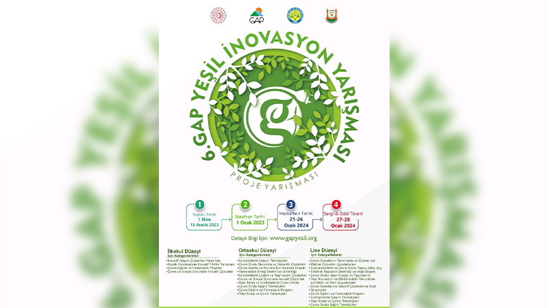 GAP Yeşil İnovasyon Proje Yarışması başvuruları başladı